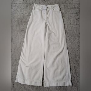 Derek Lam 10 Crosby White Wash Denim Wide Leg Jeans size 29